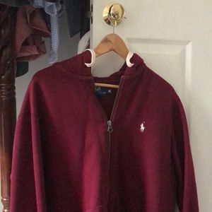 Ralph Lauren Cotton Blend Fleece Hoodie - Crimson